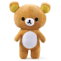kawaii rilakkuma 커플 만화 캐릭터 플러시 장난감 장난감 소프트 동물 갈색 곰 여자 친구를위한 인형 좋은 선물 Q0727268E