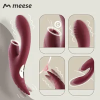 욕실 액세서리 세트 meese mera g-spot vibrator 성인 에로틱 성적 제품 듀얼 헤드 진동기 여성 빨기 음핵 자극 massa