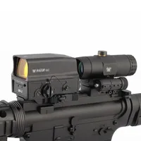 Tactical UH-1 Holographic Red Dot Hunting Rifle Scope and VMX-3T 3X Magnifier Combo with Switch to Side STS Mount Fit 20mm Rail251c