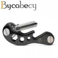Bycobecy aluminium métallique EDC porte-clés portefeuilles hommes porte-clés intelligente femme de ménage Nouveau design Keys Organisateur Key Chain Bottle Opender272i