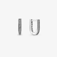 Аутентичные 100% 925 Серебряные серебряные серебряные серьги с обручами модные свадебные ювелирные аксессуары для женщин подарок 2770