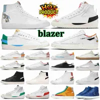 OG Blazer MID 77 عتيقة Blazers أحذية عارضة Jumbo منخفضة الرجال النساء الأبيض النيلي الرمان القطب الشمالي لكمة مدربين رجال منصة