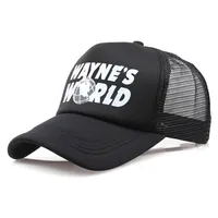Waynes World Mesh Hat Brand Snapback Cotton Cap Cap Men Women Hip Hop Dad Dader Hat Drop269z