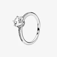 Big Cz Diamond Crown Wedding Ring Women Girls Engagement Jewelry With Box Origin