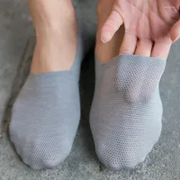 Skarpetki męskie Summe Sock Sock Kapcieczki No pokazanie cienki niewidzialny mody Man Wysokiej jakości kostka stała kolor oddychający mężczyźni