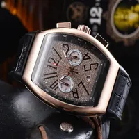 Montre de Luxe Mens Diamonds Watches Leatherclassic Wristwatches RELOJ226E