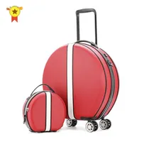 Чемоданы женщины, катящиеся чемодан с косметическим корпусом, круглым ABS ПК