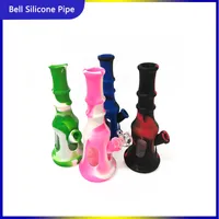 Bell Creative Design Silicone Smoking Pipes Bag Water Pipesbongs For Dry Herb With Dab Tool Rökningstillbehör 0266203