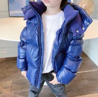 2022 뉴 가을 겨울 다운 재킷 코트 어린이 블루 빵 다운 자켓 소년 아이 파카 어린이 코트