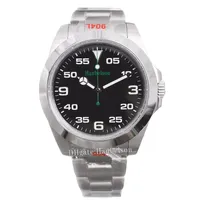 2022 Air Mass Watch 2813 Movimento autom￡tico Sapphire Strapwatches de pulseira luminosa face preta ST9 Rel￳gios