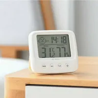 Inomhus- och utomhustermometer Digital Hygrometer Temperatur Fuktighet Monitor Alarmklocka Instrument LCD Digital Display Elektronisk