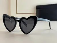 Óculos de sol para homens mulheres verão 181 estilo anti-ultravioleta retro placas em forma de coração óculos de moldura de moldura aleatória caixa