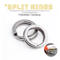 Bucle de anillo de pesca de acero inoxidable para el bucle de anillo sólido para el kit de herramientas de cebo de manivela en blanco soporte de metal anillos divididos 50 200pcs322a