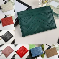 패션 Marmont Matelasse 카드 케이스 지갑 chevron 가죽 디자이너 여성 남자 키 체인 훅 지갑 빈티지 하드웨어 카드 홀더 지갑