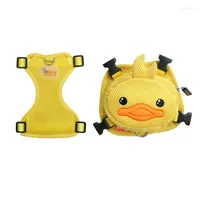 Dog Collars Cartoon Frog Prince Duck Pet Vest Style Chest Harness Leash Traction Back Three-piece Suit Cat Supplies