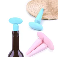 Bar Tools Silicone Wine Stoppers L￤cka gratis vin￶lflaska Cork Stopper Plug Wine-Bottle Sealer Cap SN4125