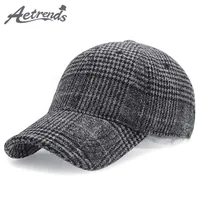قبعات الكرة ateTrends 2021 الشتاء منقوش من الصوف البيسبول قبعة الرجال نساء القطن القبعات القبعات Z-6246225R