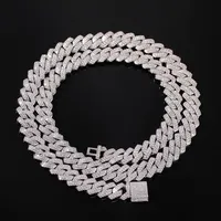 13mm Straight Edge Cuban Chain Micro Pave Cubic Zircon Mixed Luxury Bling Full Iced Out Hip hop Jewelry204Y