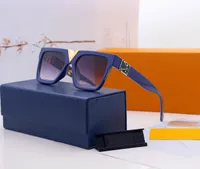 2022 HOT MILOGES SUNGLASSES 남성 여성 풀 프레임 빈티지 디자이너 백만장 자 1.1 선글라스 블랙 박스와 이탈리아에서 만든 검은 색