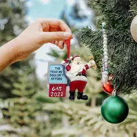 Gaz 2022 Noel Baba Noel Ağacı Dekorasyon Reçine Benzin İşaret Odası Dekor Süsler Kolye Hızlı Teslimat DD
