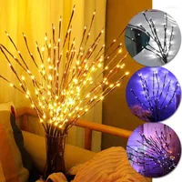 Cadenas 100 LED luminoso L￡mpara de rama de sauce Luces decorativas alimentadas por la bater￭a Twig de relleno alto iluminado para decoraci￳n del hogar