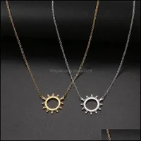 Collar colgantes Collar Bendici￳n Tarjeta de regalo Peque￱a luz del sol del dios del sol del dios con la cadena colgante de la cuerda - Cabdete con clase Jewelr Dhpmn
