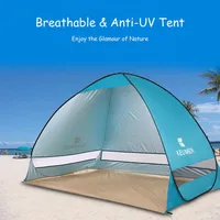 Keumer Automatic Beach Tent 2 Personen Camping Zelt UV Schutzschutz Outdoor Instant Pop-up Sommer 200 120 130 cm222u