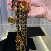 Famous Brand Top Quality Vintage 24K Gold Chain Belts For Women Goth Fashion Designer Luxury Jewelry Trendy 210628307D