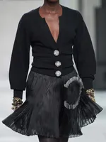 Designer 2022 Jupe Femmes Automne High Taist Pearl broderie Lady plipe jupe