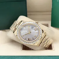 ساعة فاخرة 20 Style 41mm الماس مدي روماني أسود الطلب 18K Rose Gold 228396 3atm مقاومة للماء الأزياء الآلية للرجال watche274t