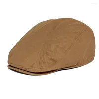 Berets Bootvela Herren 100% Baumwolle Sboy Caps Hochqualität klassische Flachkappe Gatsby Ivy Golf Cabbies Hut für männliche Trucker -Fahrer Hüte