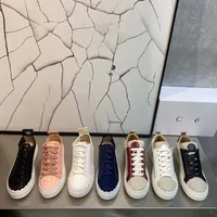Мода Top Designer Shoes Real Leathermade Canvas Multi -Color Gradient Технические кроссовки Женщины знаменитые обувные тренеры от бренда S182 01