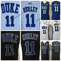 Mens Duke Blue Devils #11 Bobby Hurley College Basketball Jerseys Vintage White Black Stitched Shirts S-XXL263G