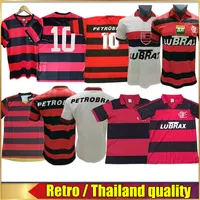 1982 Retro Soccer Jerseys Flamengo Home Red and Black Vintage Maillo Camiseta Antique Clube de Regatas do Football Doorts Camisetas de Futbol