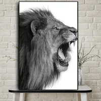 Wild Anger Africa Lion Animal Scandinavian Landscape Canvas Painting Posters and Prints Cuadros Wall Art Picture for Living Room