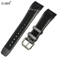Diver Silicone Rubber Watch ленты 22 мм для IWC Men Black Strap для IWC Buckle Zlimsn Brand2363