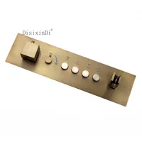The New Antique Brass Bathroom Shower Valve Body Thermostatic Control Switch Brass Valve Body With Water Flow Control Lever