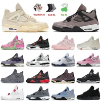 Off Sail Mens Basketball Shoes 4 4S IV Jumpman Taupe Haze Midnight Navy Vioy Ore Ore White Oreo Red Thunder Men Women Trainers Sneakers 36-50