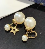 Fashion Letter Pearl Earring Designer Earrings For Women Jewelry Gold Ear S