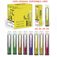 Orginal Elf Box 600 Puffs Disposable Vape Electronic Cigarettes 400ml 2.0ml Pod Mesh Coil Rich Vapor High End Vaporizer 10 Flavors 0% 2% 3% 5% VS Lost Mary