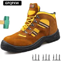 Safetoe S3 Safety Shoe Safety со стальным ног легкие рабочие безопасные ботинки с водонепроницаемой кожей для мужчин и женщин Botas Hombre 200916211X
