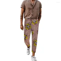 Men&#039;s Pants Dashiki Fashion Men Ankle-Length Nigeria Print Male Cropped Trousers Custom Made African Party Wear