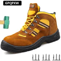Safetoe S3 Safety Shoe Safety со стальным ног легкие рабочие сапоги с водонепроницаемой кожей для мужчин и женщин Botas Hombre 2009162729