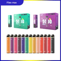 일회용 vape 5000 퍼프 Filex Max Plus Bars 전자 담배 충전 가능 950mAh 배터리 보안 코드 vape 펜 12 컬러 VS Loy XL