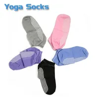 Sports Socks 1Pair Women Men's Cotton Non-slip Yoga With Grips Breathable Anti Skid Floor For Pilates Gym Fitness Barre214a