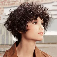 Short Bob Pixie Cut Wig Curly Human Hair Wigs For Women none Lace Front Deep Wave Wig Preplucked Hairline