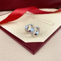 Luxe mode hoepel oorbellen mannen vrouwen koppels zilveren kleur oorrang gepersonaliseerde sieraden bruiloftsfeestontwerper aangepaste boho sieraden accessoires