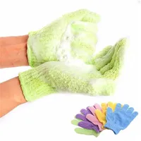 Badborstar för skalning av exfolierande Mitt Glove duschskrubbhandskar motstånd Kroppsmassage svamp tvätt hud fuktgivande spa skum