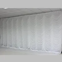 Nouveau 10ftx20ft de mariage de mariage Décorations de fond de rideau de mariage Ridrax de toile de fond en conception d'ondulation blanc couleur317z