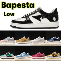 Bapesta Sta Low Casual Shoes Nigo Patent Leather Black White Suede Heel Beige Men Women Sneakers Triple White Bathing Apes Mens Designer Shoe